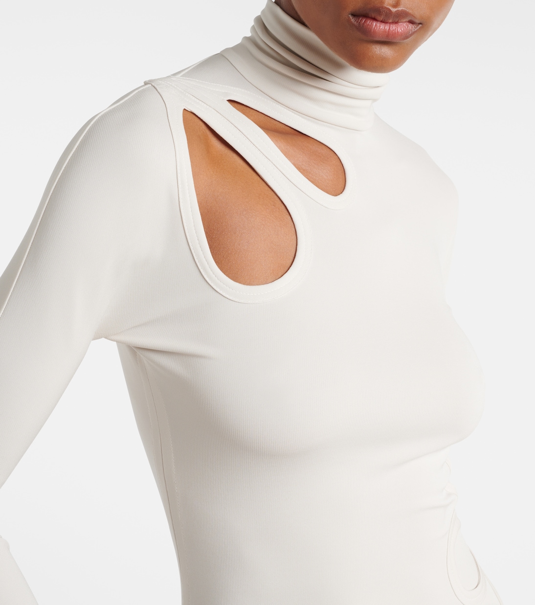 Vestido midi de jersey con aberturas | Victoria Beckham
