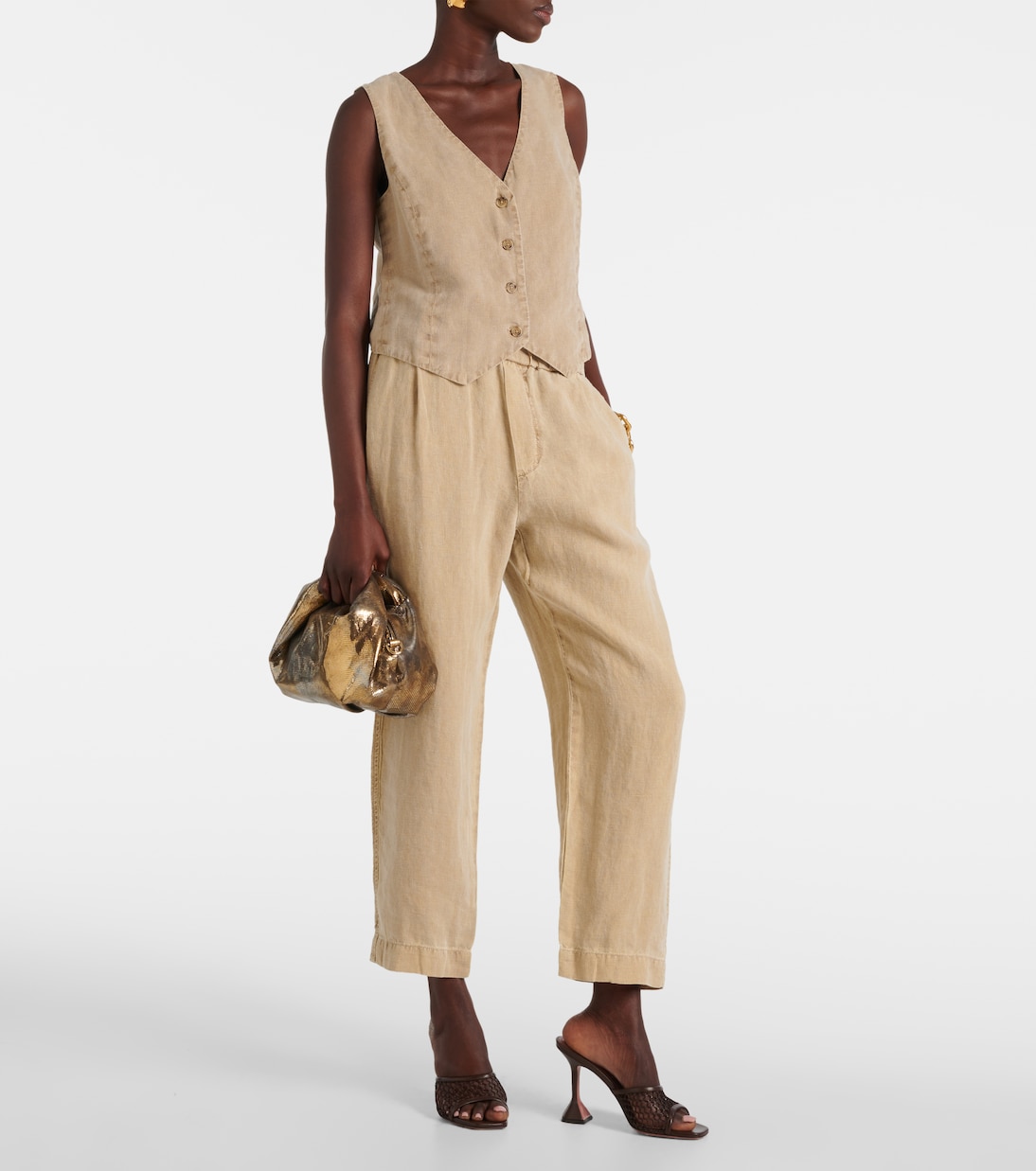 Gilet Mylie in lino | Velvet