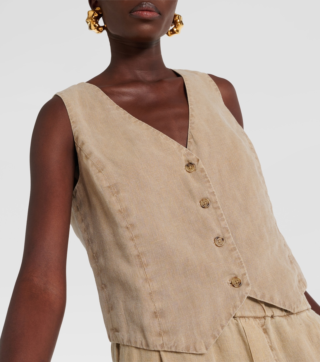 Gilet Mylie in lino | Velvet