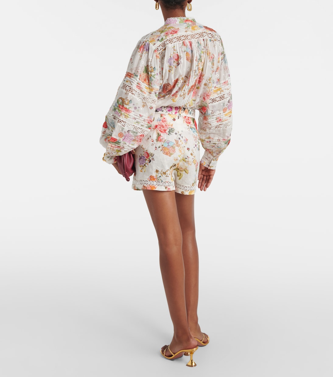 Shorts Sew Yesterday in lino con pizzo | Camilla
