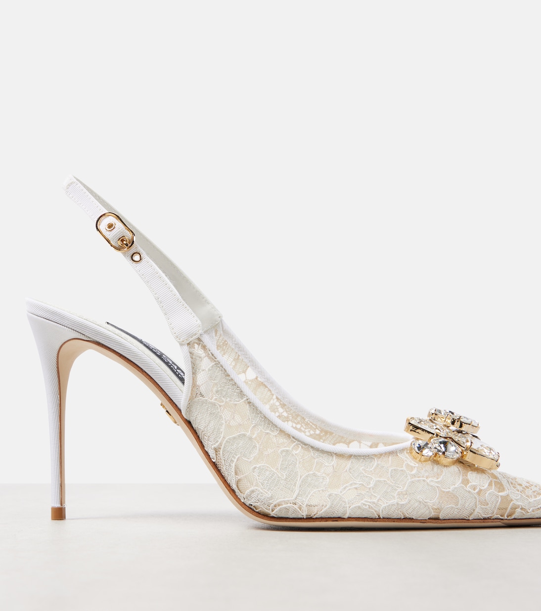 Verzierte Slingback-Pumps Rainbow aus Spitze | Dolce&Gabbana