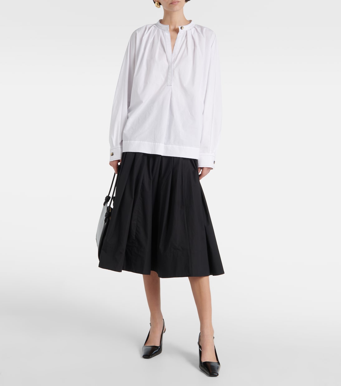 Camisa White Label de popelín de algodón | Proenza Schouler