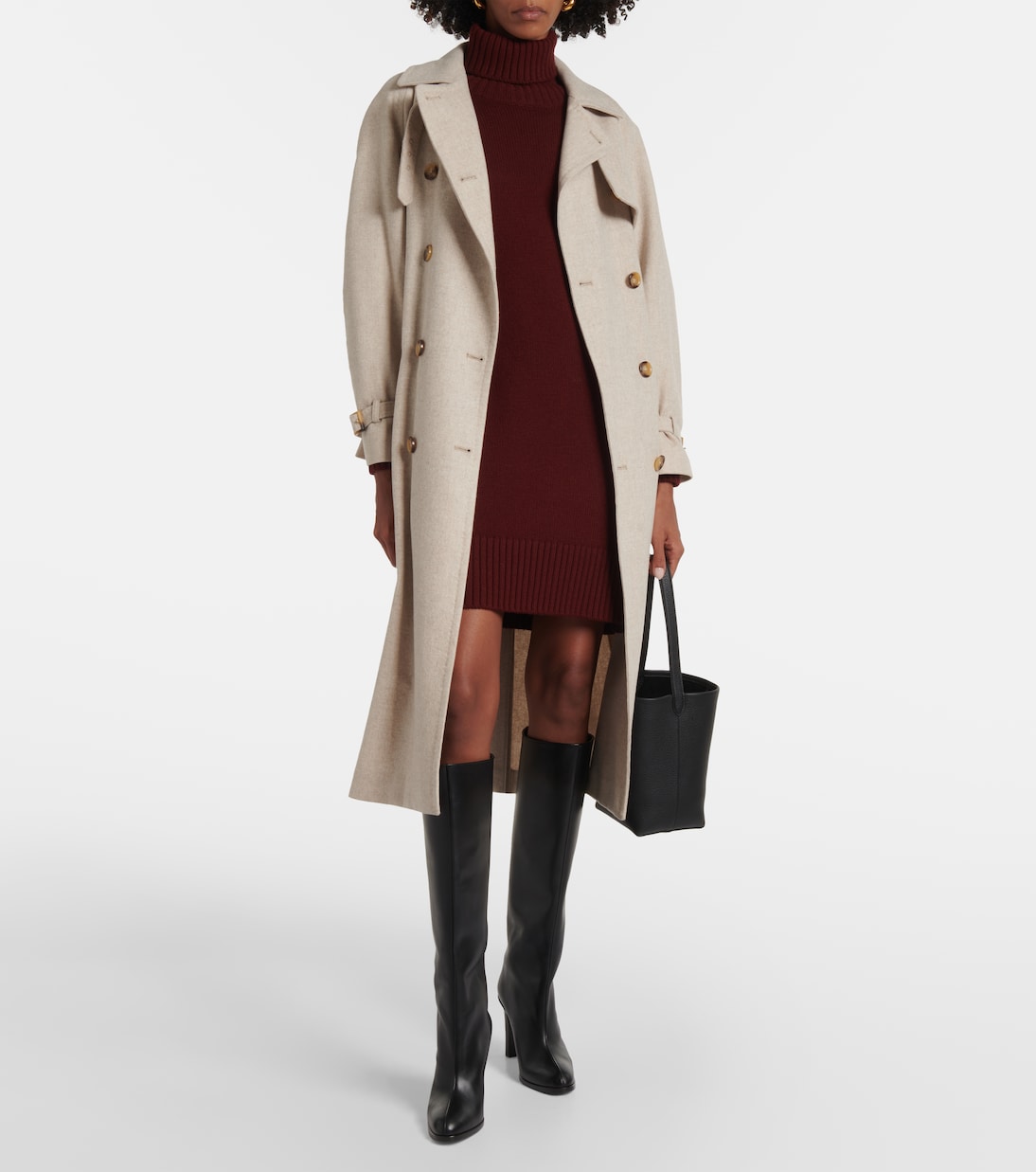 Trudy virgin wool turtleneck minidress | Max Mara