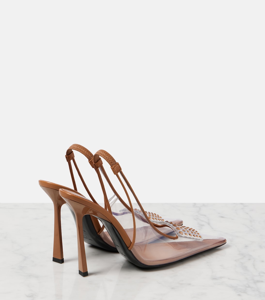 Jive embellished PVC slingback pumps | Saint Laurent