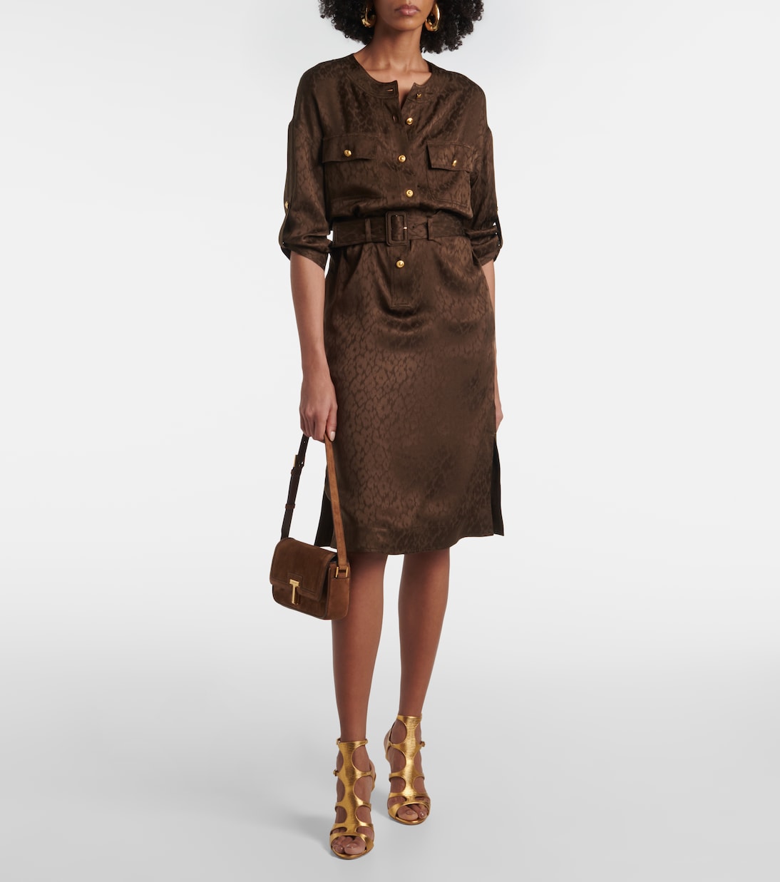 Borsa a tracolla Wallis Mini in suede | Tom Ford
