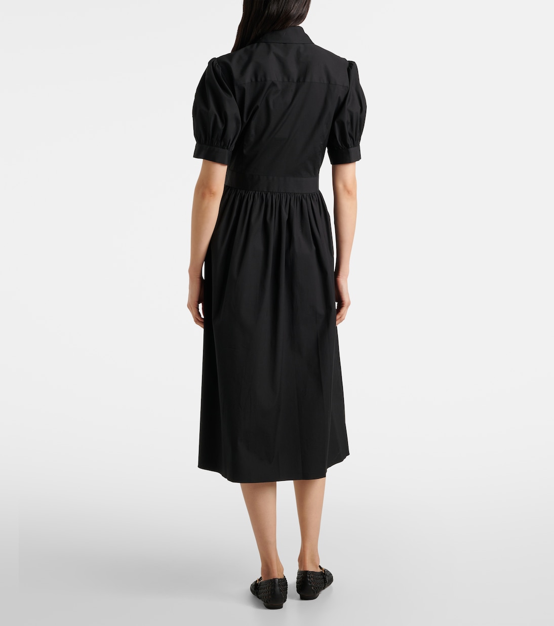 Abito chemisier in misto cotone con ricamo | Carolina Herrera