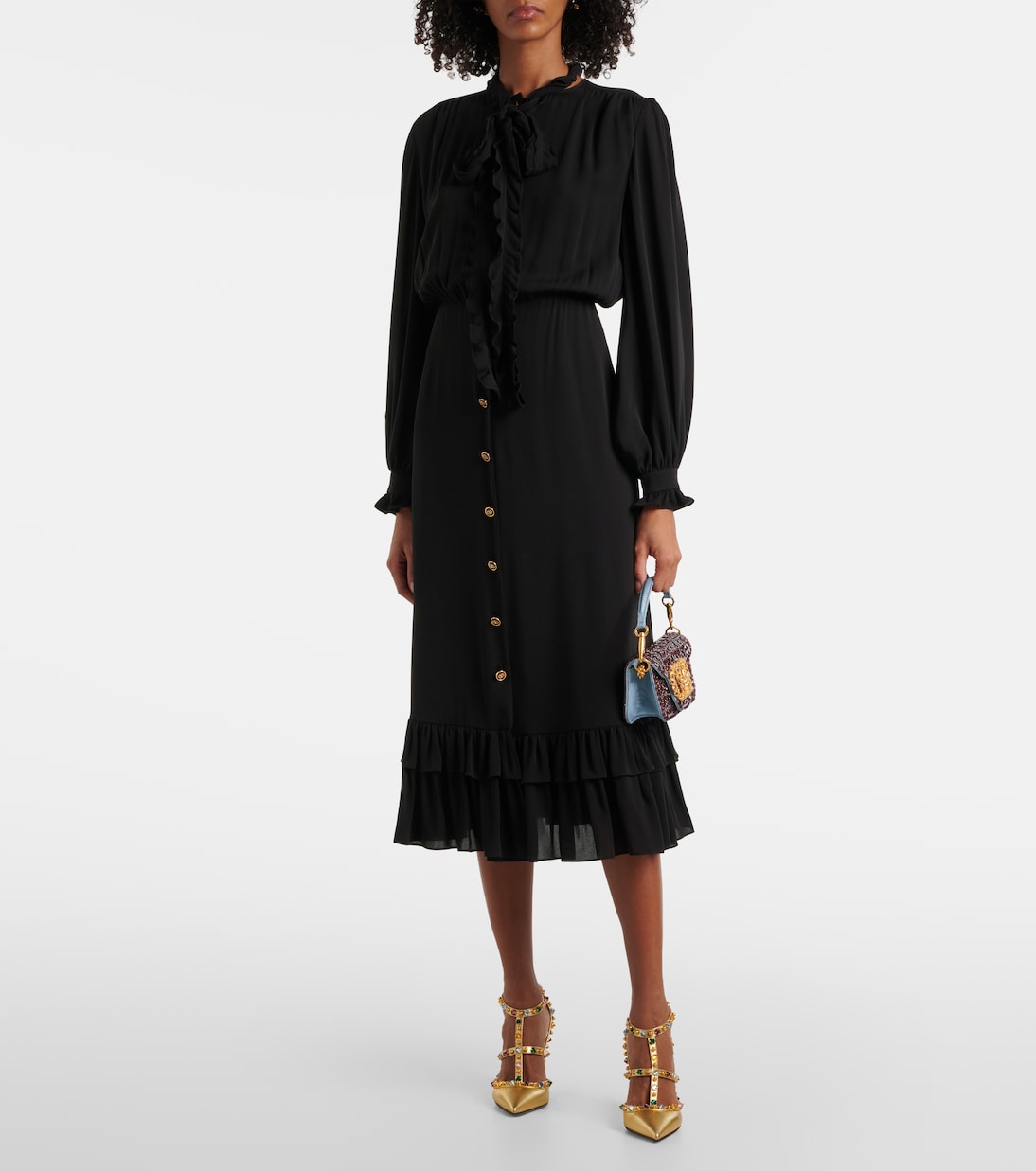 Pumps Rockstud 100 aus Metallic-Leder  | Valentino Garavani