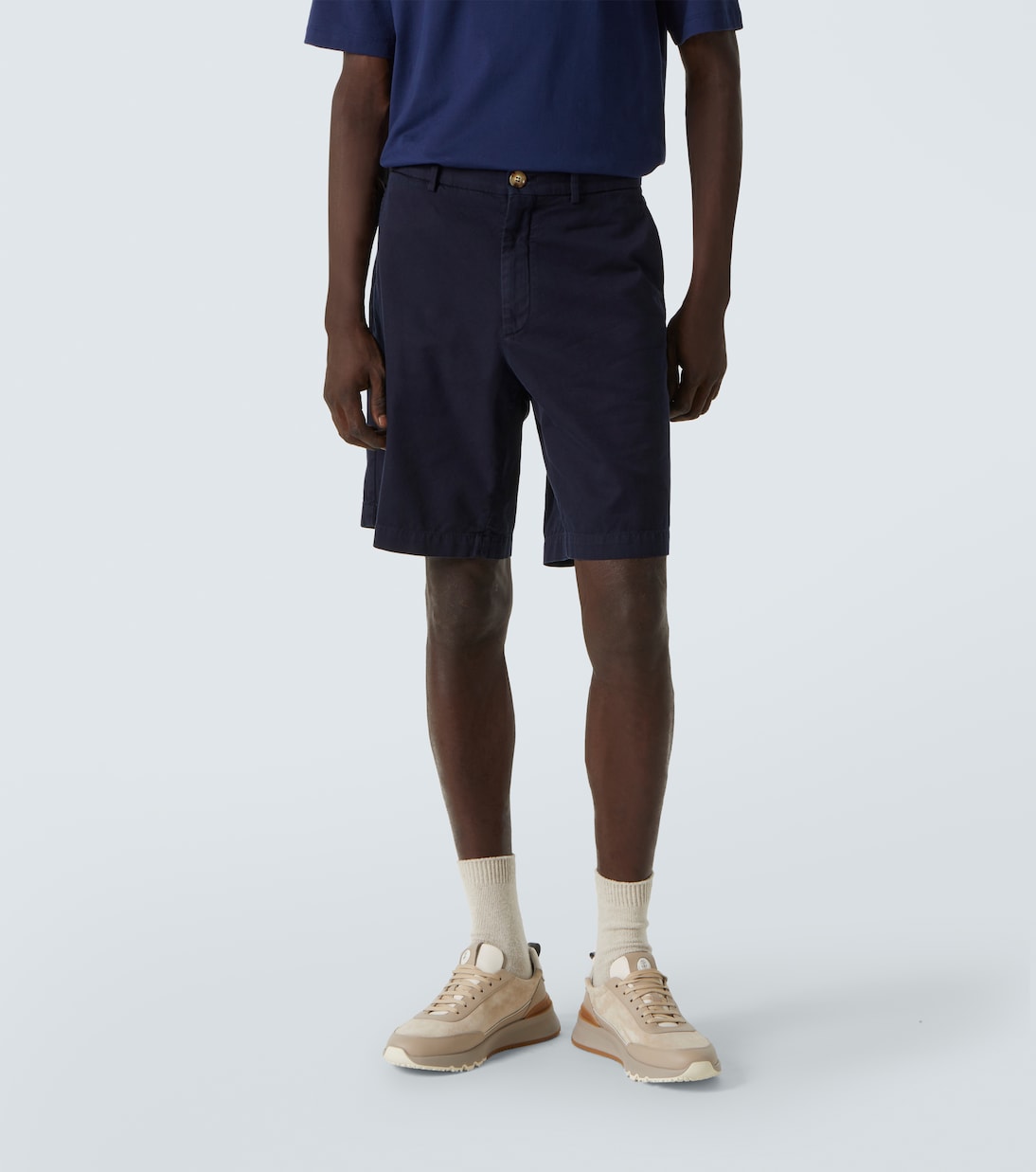 Cotton twill Bermuda shorts | Brunello Cucinelli