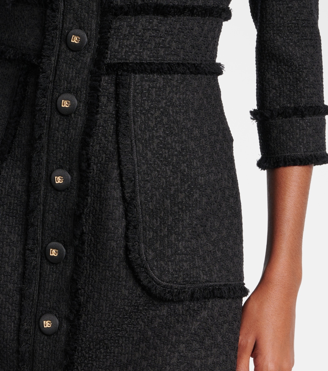 Abito midi DG in bouclé di misto lana | Dolce&Gabbana