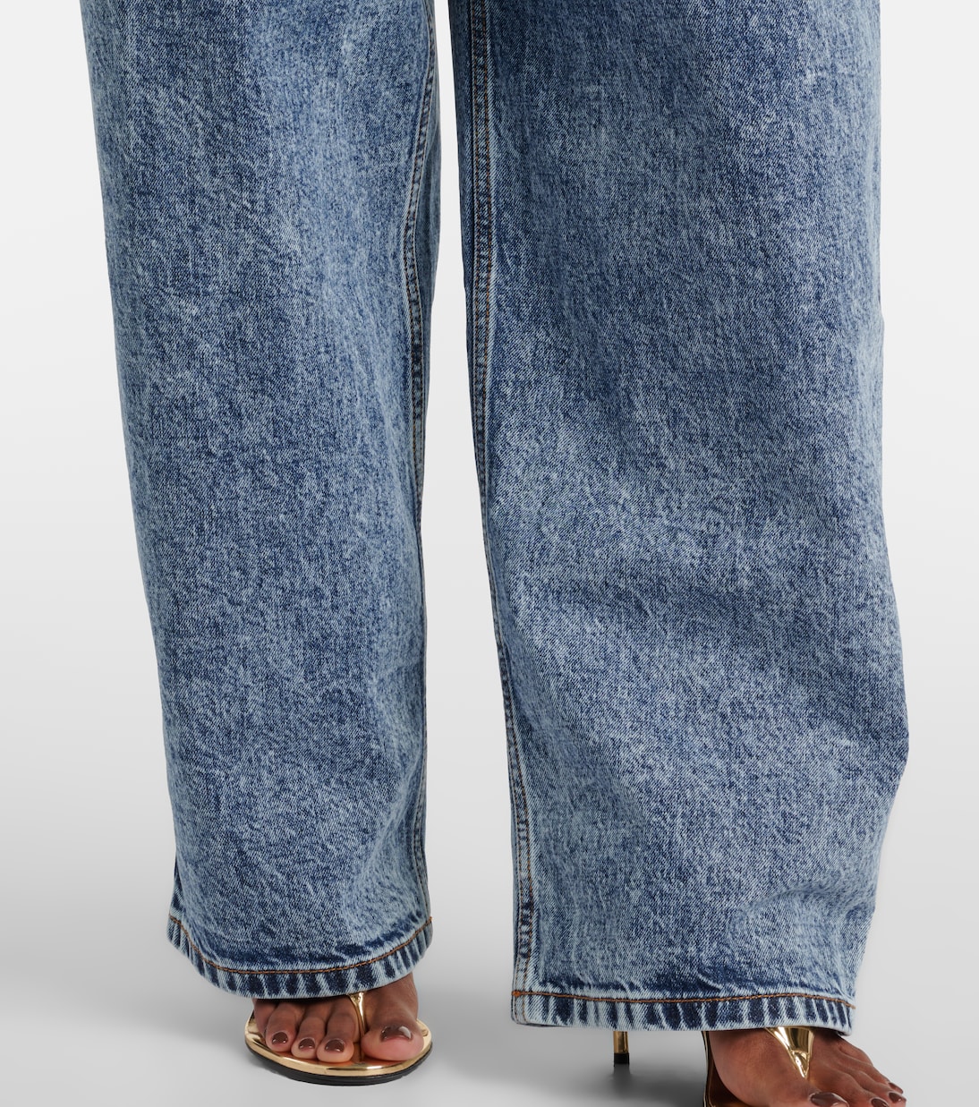 Jeans a gamba larga e vita bassa | Alaïa