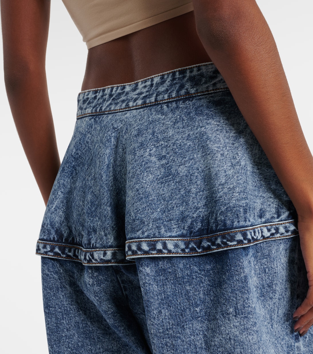 Jeans a gamba larga e vita bassa | Alaïa