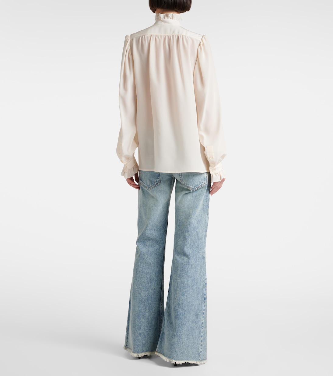 Blusa Meredith in seta con volant | Stella McCartney