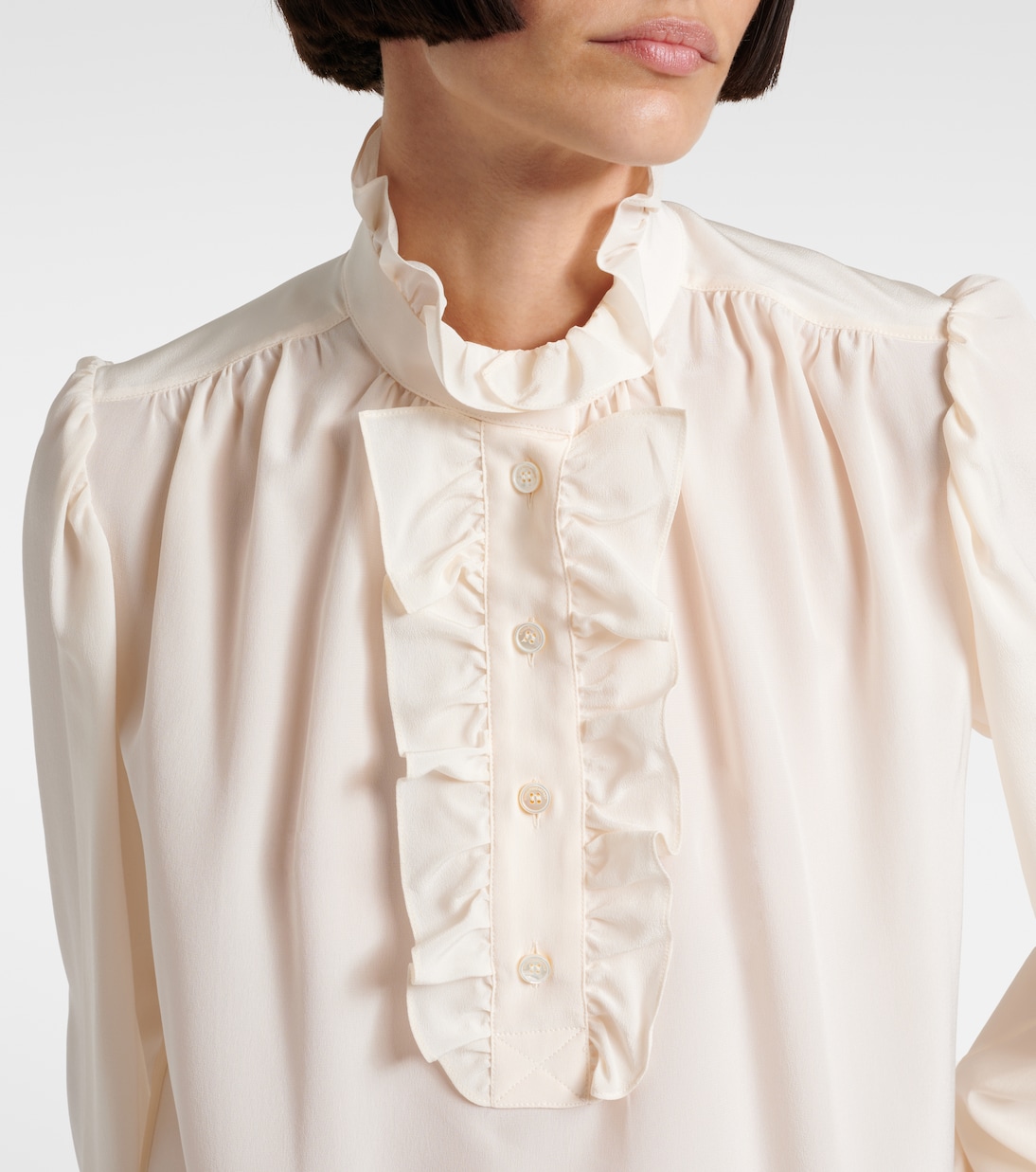 Blusa Meredith in seta con volant | Stella McCartney