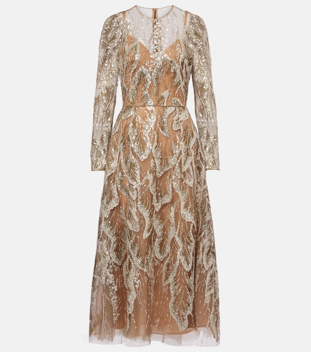 Abito midi con ricamo | Elie Saab
