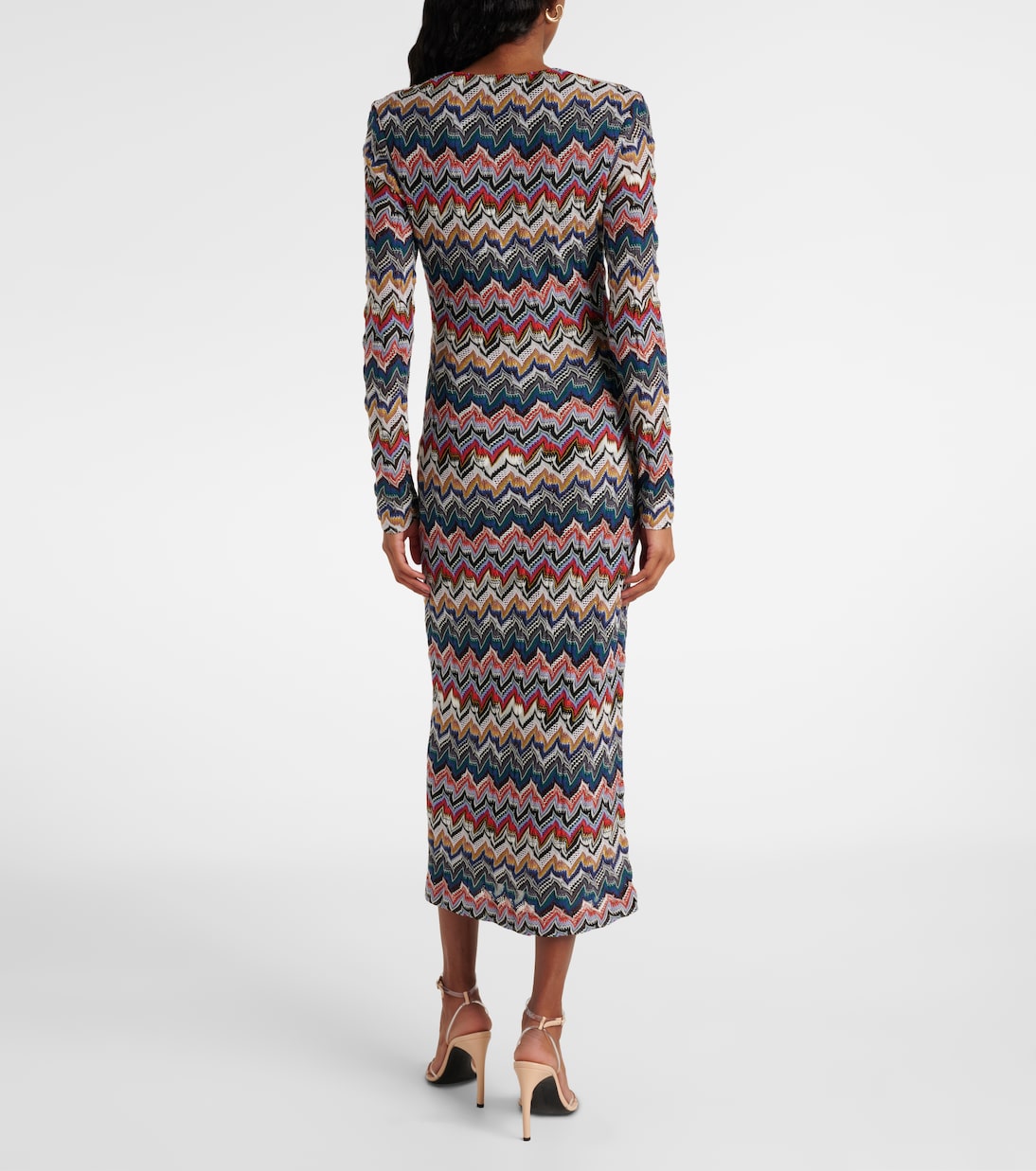 Abito midi con lamé a zig-zag | Missoni
