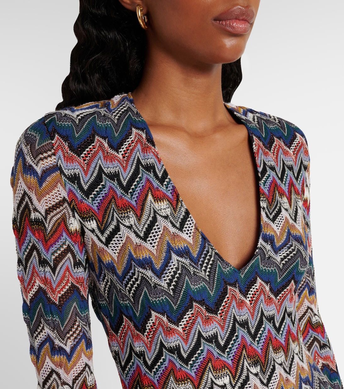 Abito midi con lamé a zig-zag | Missoni