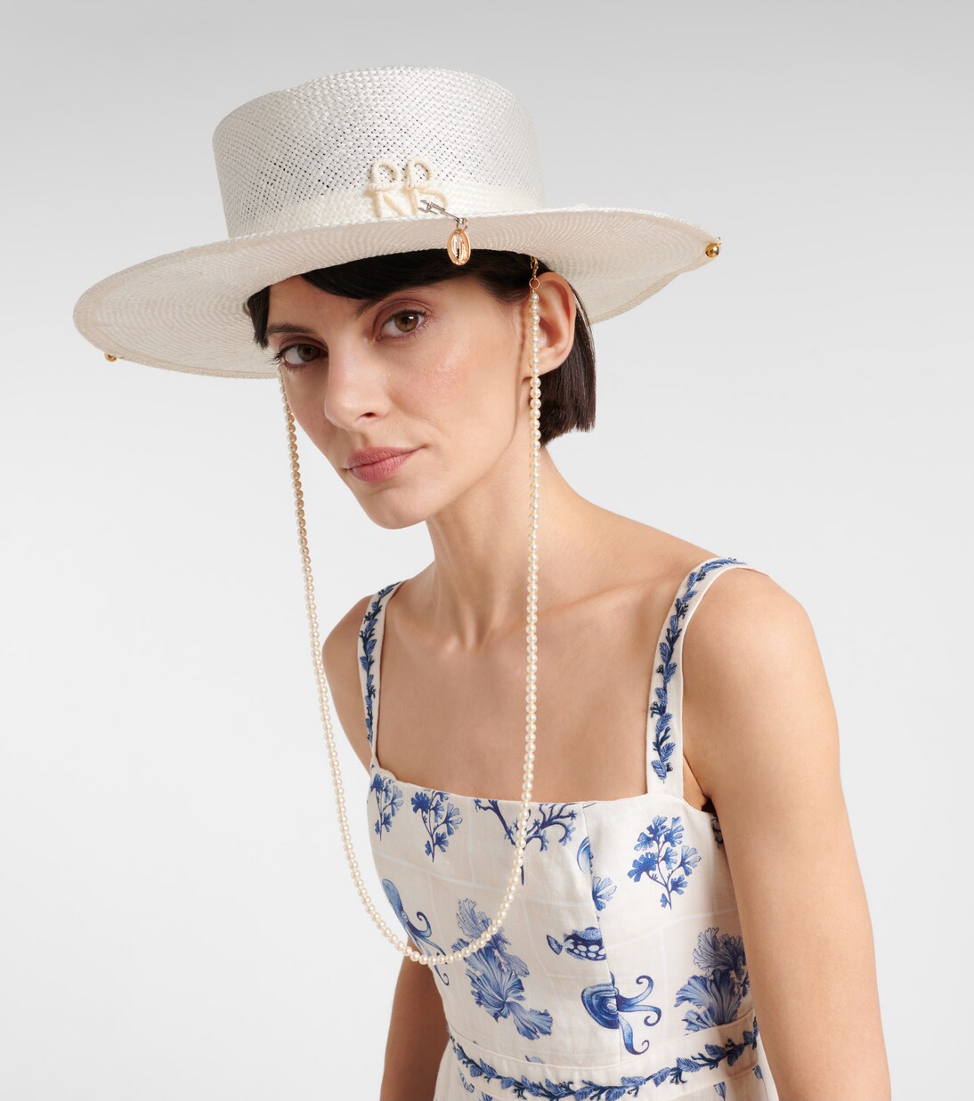 Logo embellished straw hat | Ruslan Baginskiy