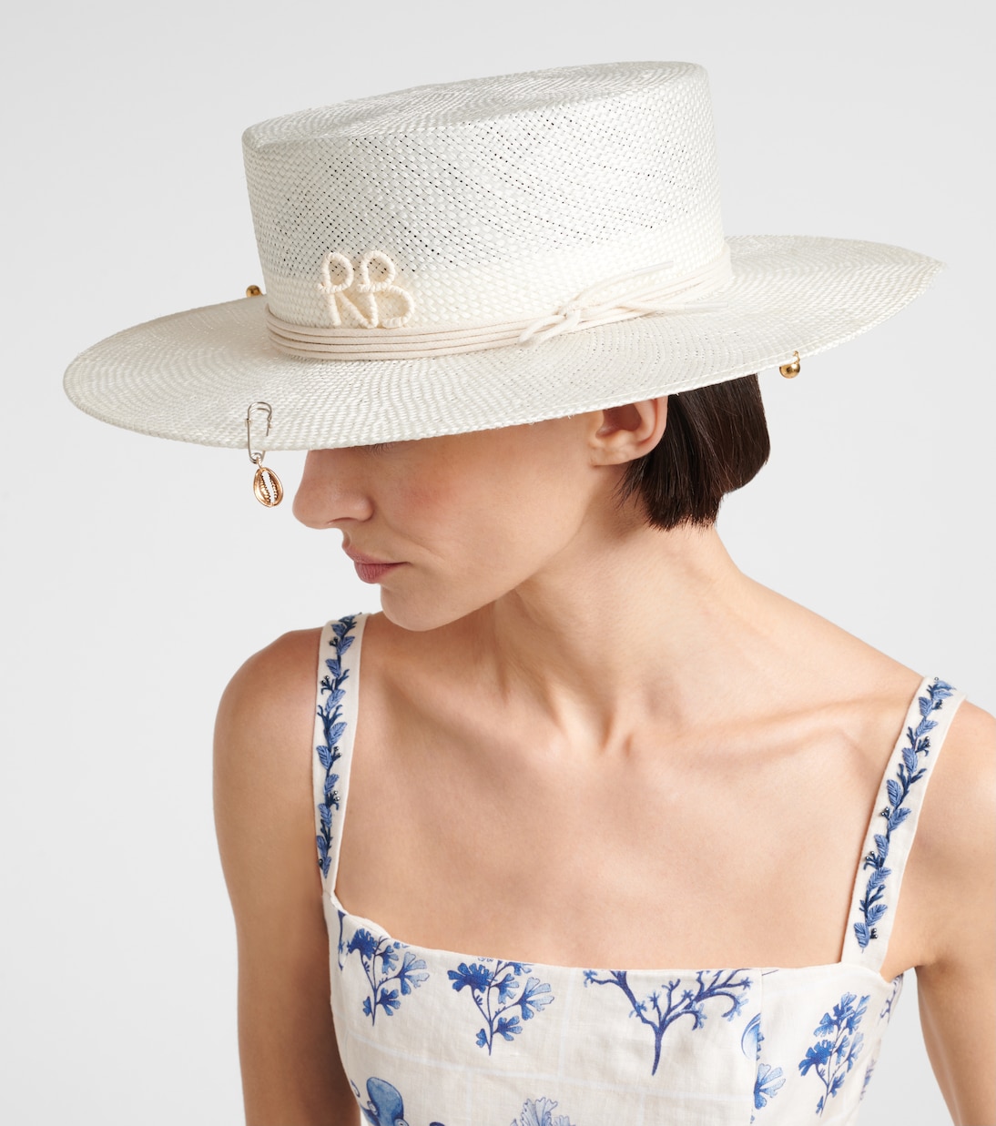 Logo embellished straw hat | Ruslan Baginskiy