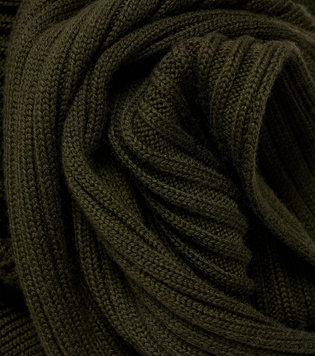 Logo ribbed-knit wool scarf | Gucci