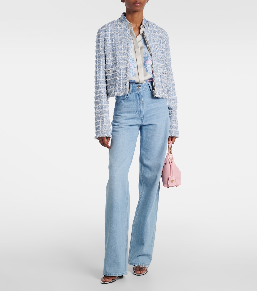 High-rise wide-leg jeans | Versace