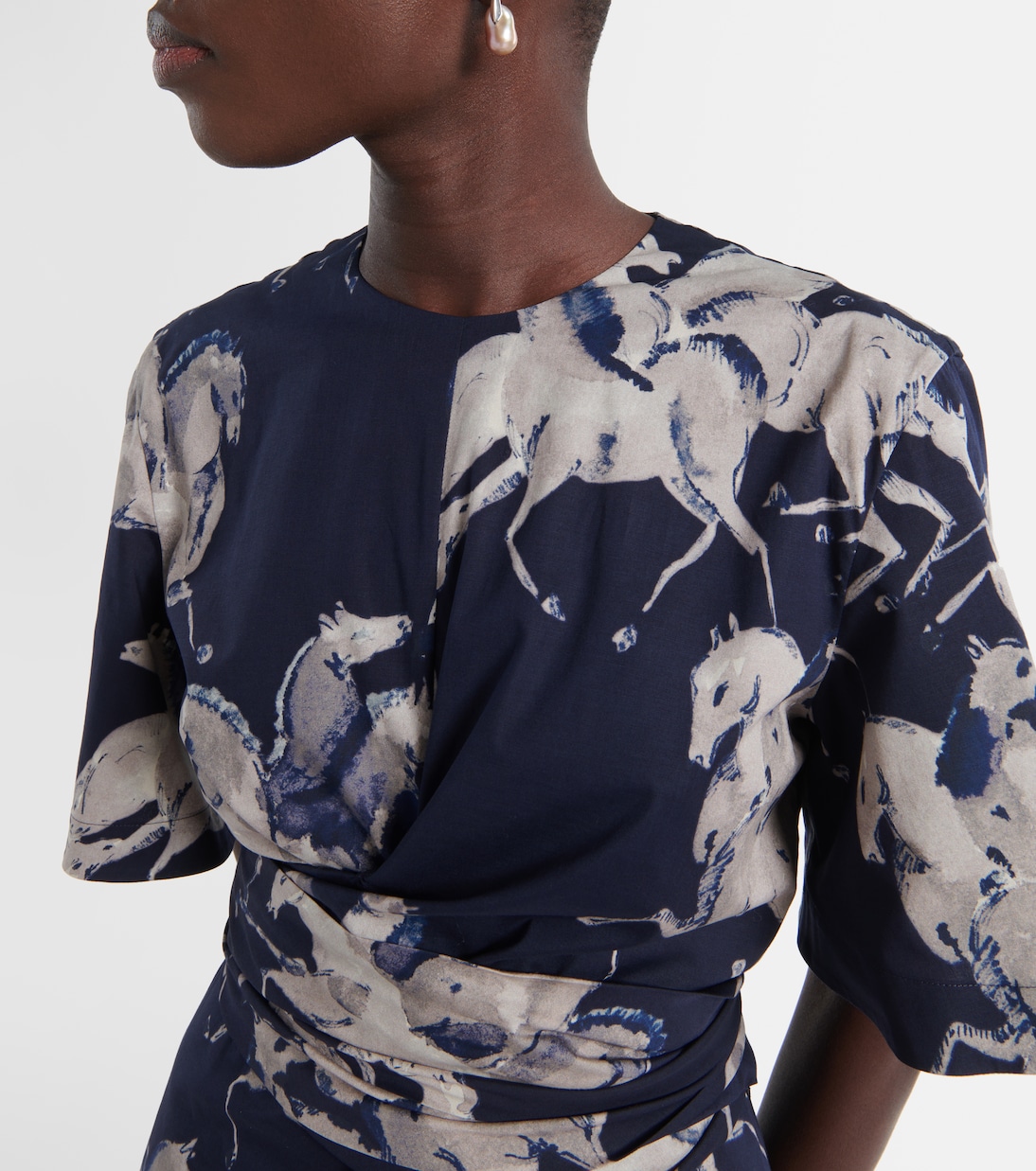 Kirsty printed cotton-blend wrap dress | Altuzarra