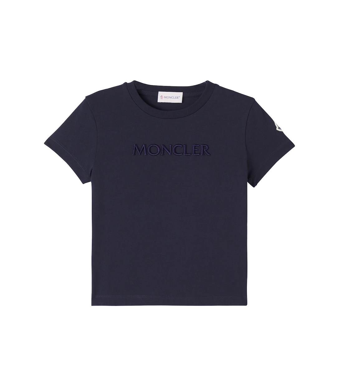 로고 엠브로이더리 코튼 저지 티셔츠 | Moncler Enfant
