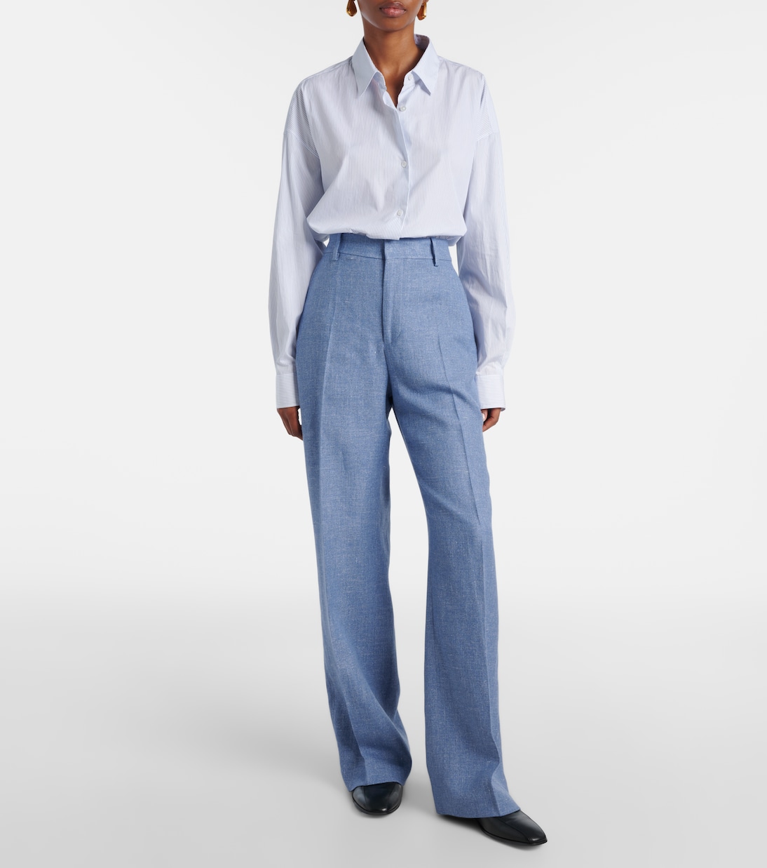 Linen and cotton twill wide-leg pants | Polo Ralph Lauren
