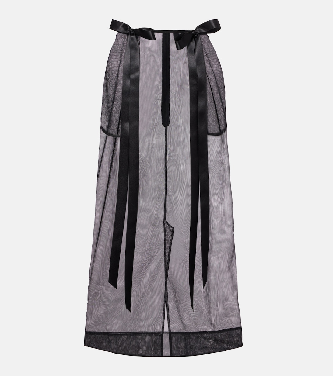 Bow-detail sheer tulle midi skirt  | Simone Rocha