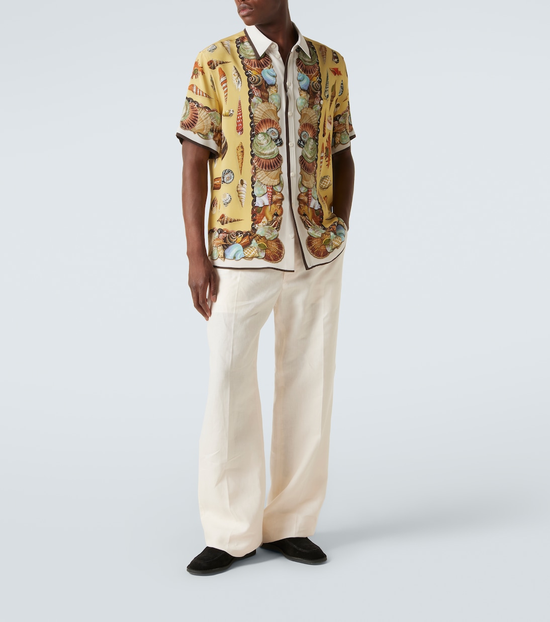 Weite Hose aus Leinen-Canvas | Dolce&Gabbana