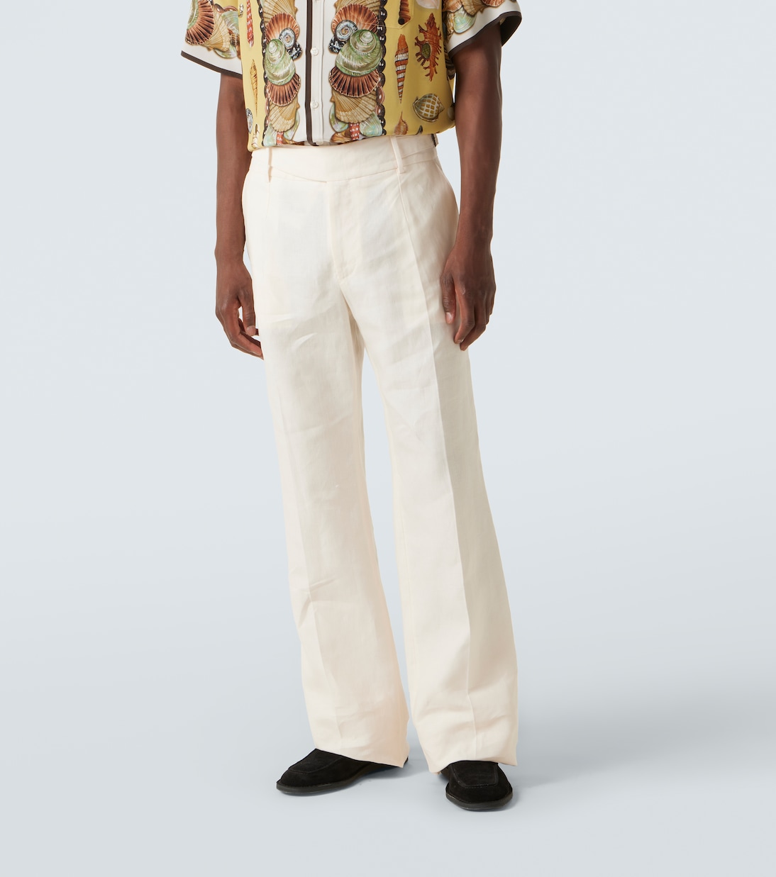 Weite Hose aus Leinen-Canvas | Dolce&Gabbana