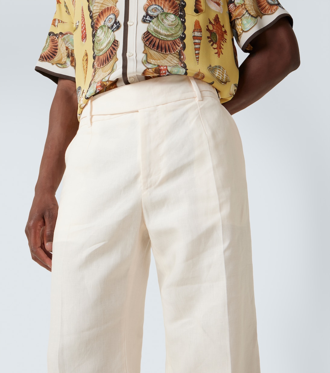 Weite Hose aus Leinen-Canvas | Dolce&Gabbana