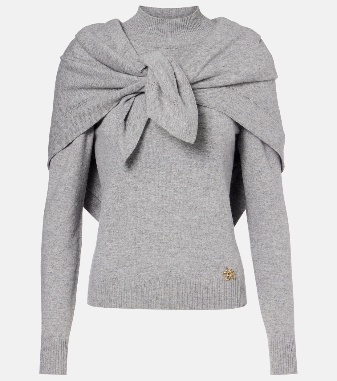 Scarf-detail cashmere sweater | Oscar de la Renta
