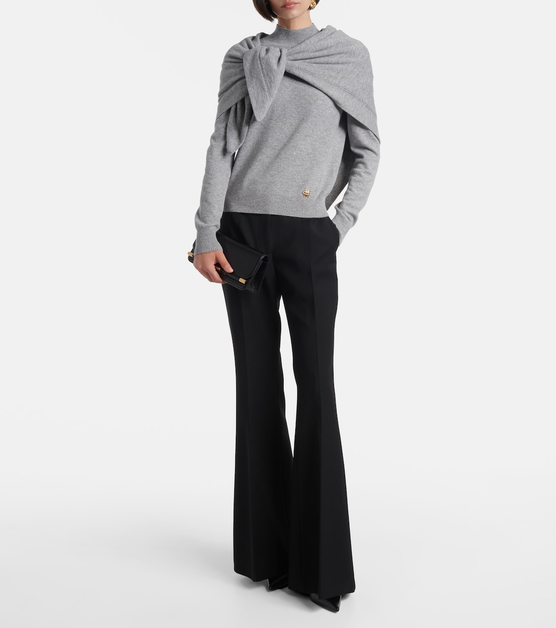 Scarf-detail cashmere sweater | Oscar de la Renta