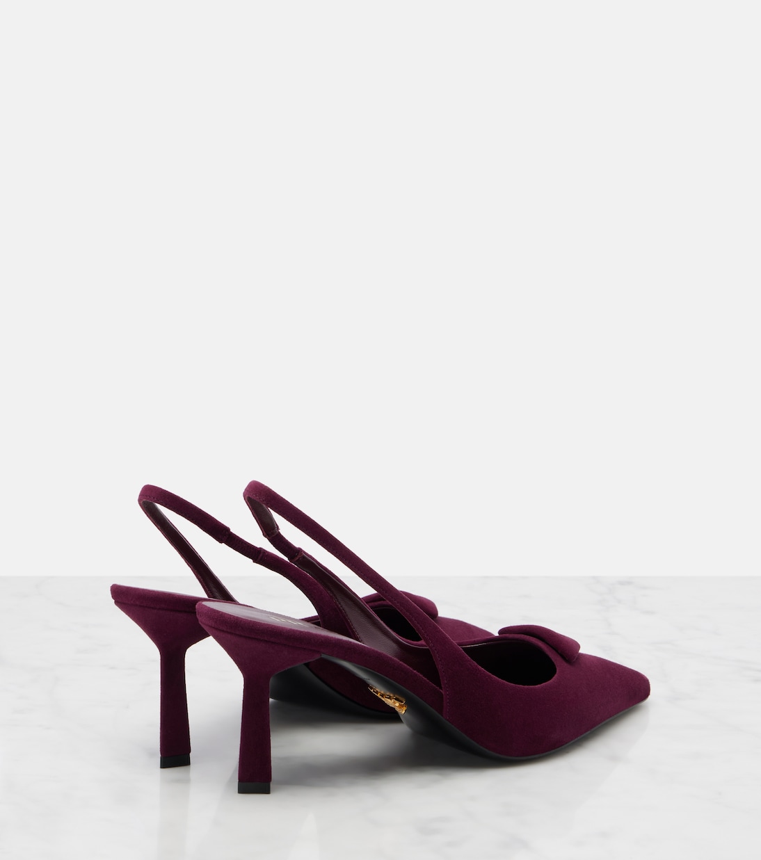 Escarpins slingback 75 en daim | Prada