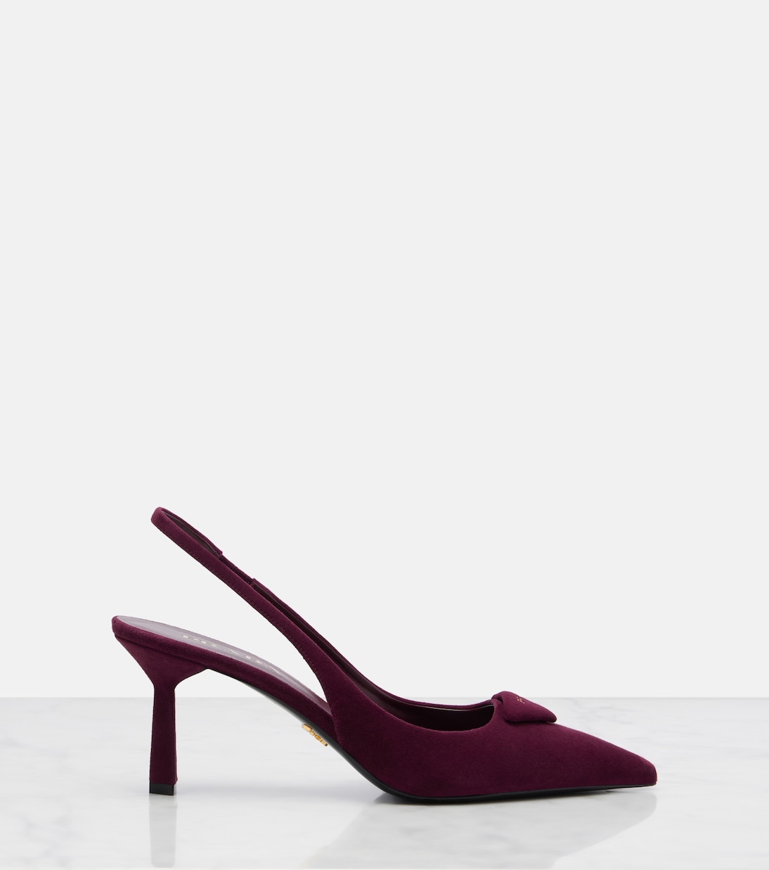 Escarpins slingback 75 en daim | Prada