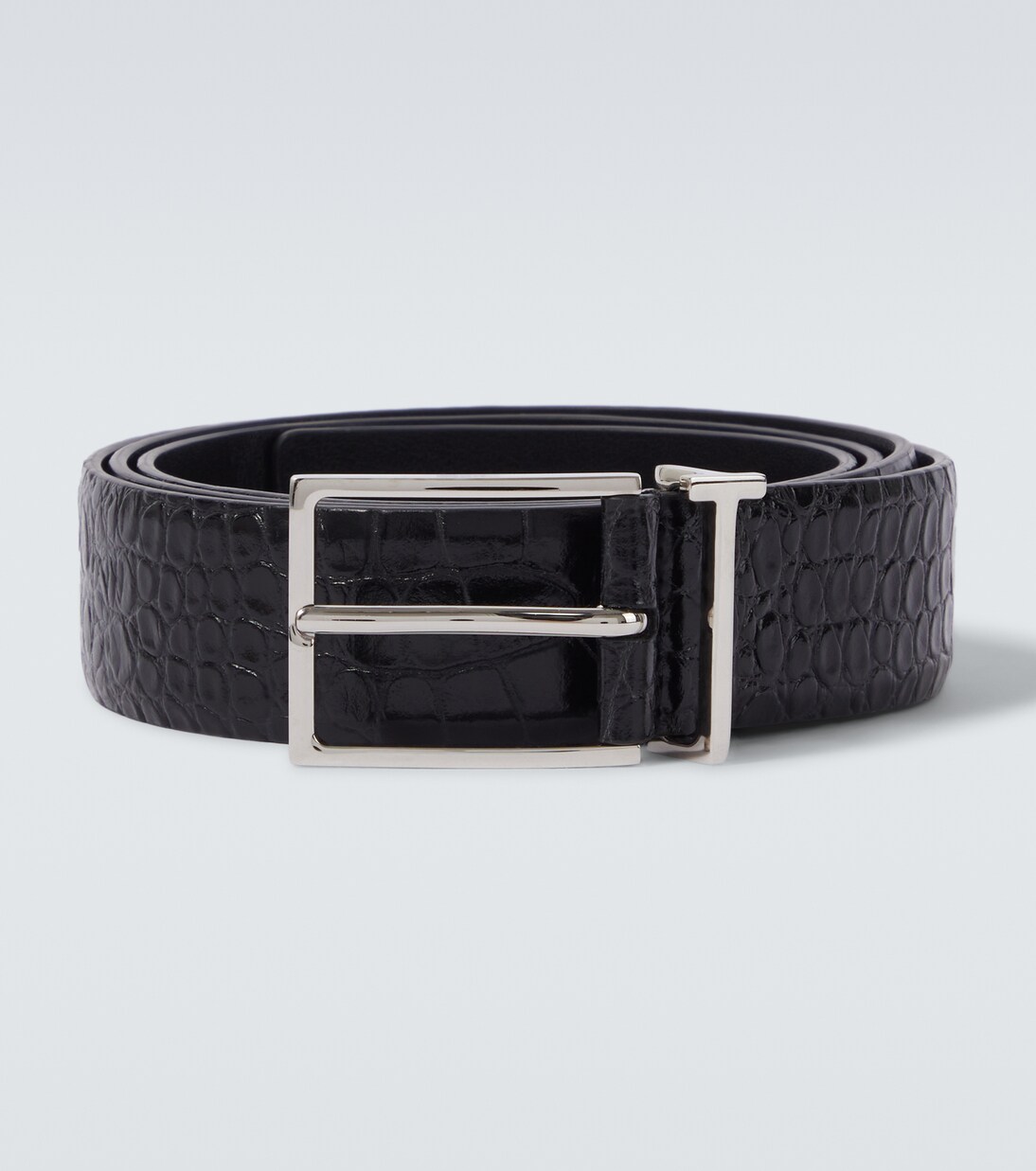 T Loop croc-effect leather belt | Tom Ford