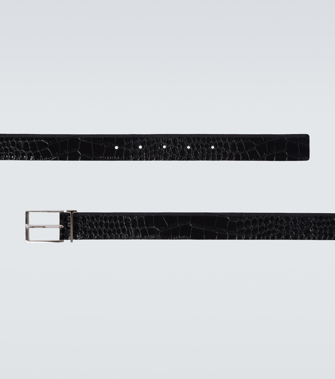 T Loop croc-effect leather belt | Tom Ford