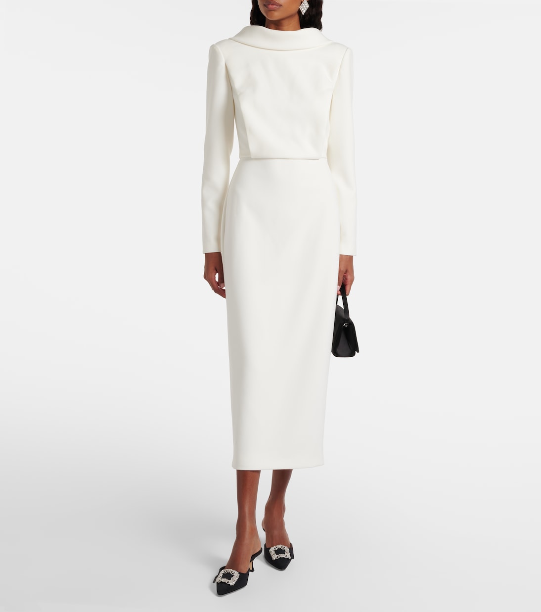 Crêpe midi dress | Roland Mouret