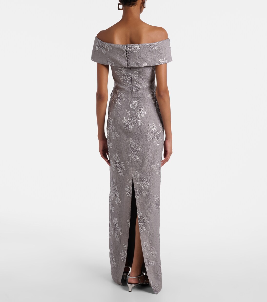 Abito lungo Ruth in jacquard | Rebecca Vallance