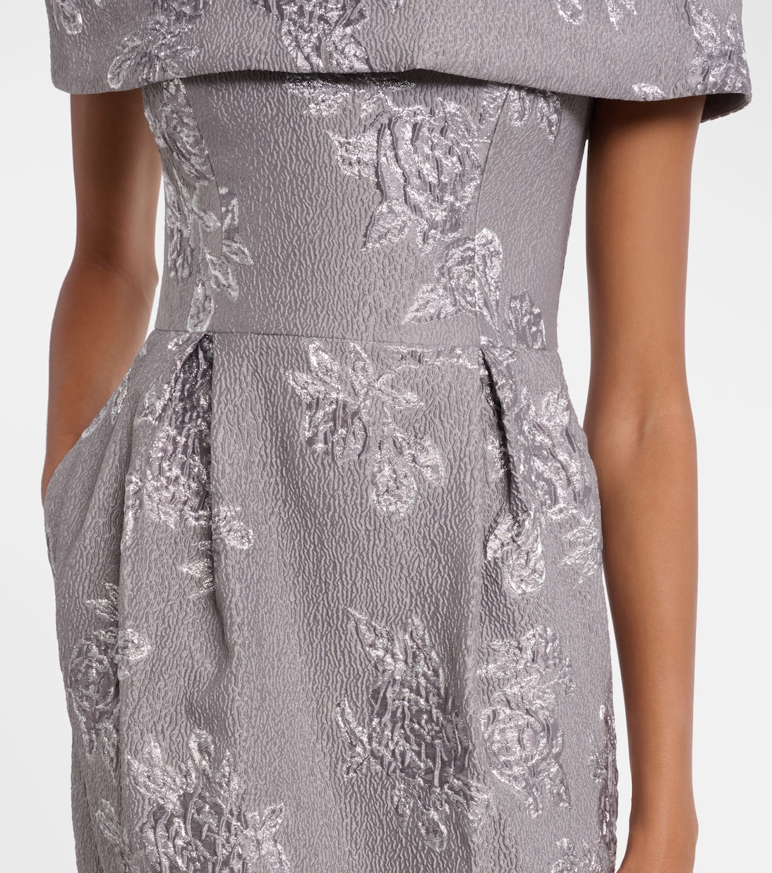 Abito lungo Ruth in jacquard | Rebecca Vallance