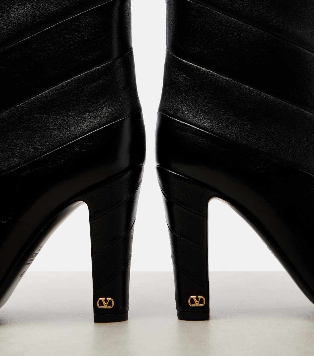 Rayons 100 leather knee-high boots | Valentino Garavani