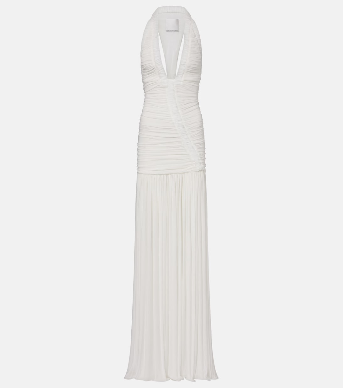 Bridal Orion ruched halterneck gown | Christopher Esber