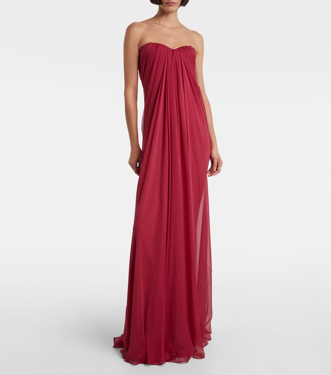 Draped silk gown | McQueen