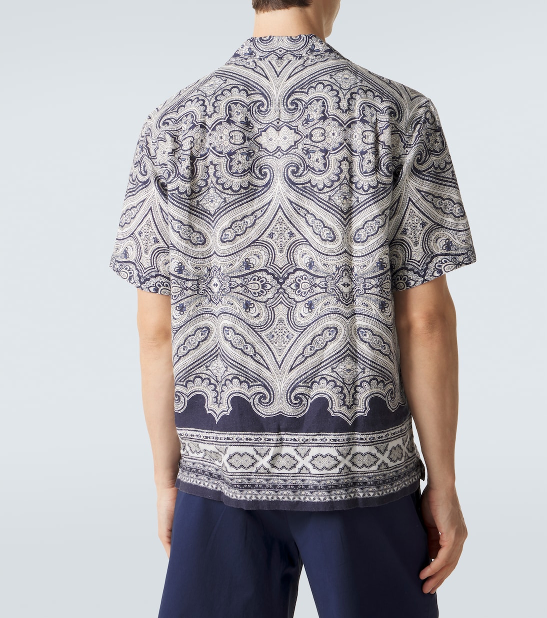 قميص بولينج من الكتان بطبعات بازيلي Maitan | Orlebar Brown