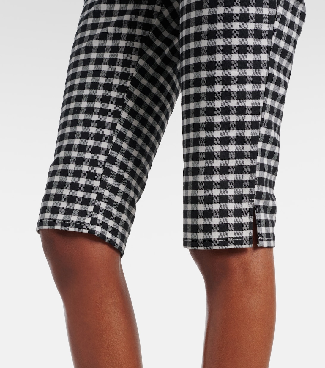 Chiara gingham cotton-blend capri pants | Posse