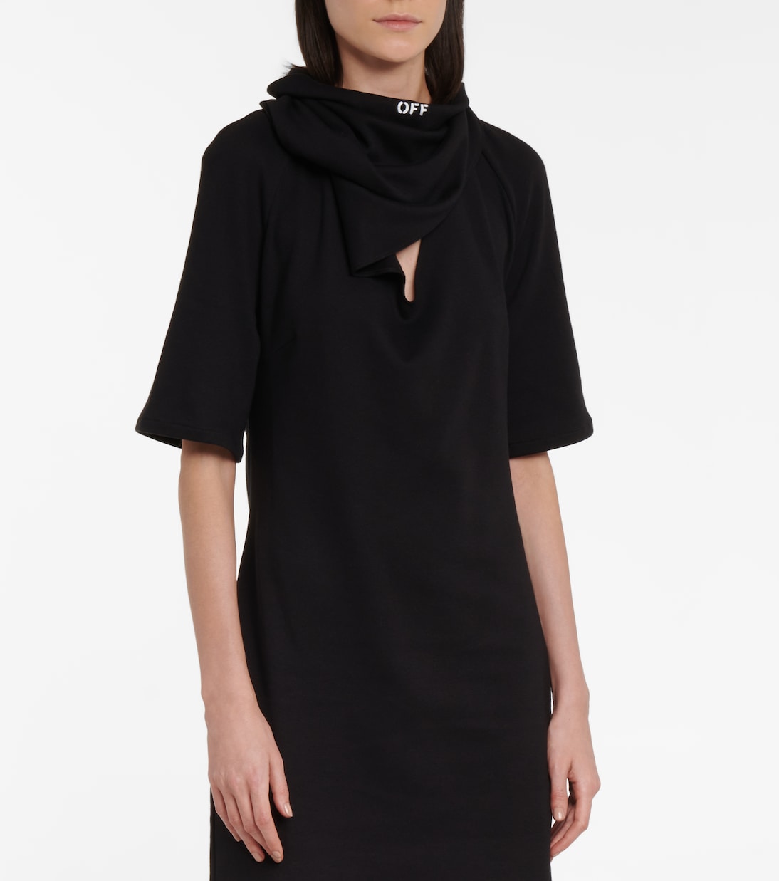 Minikleid aus Baumwoll-Jersey | Off-White