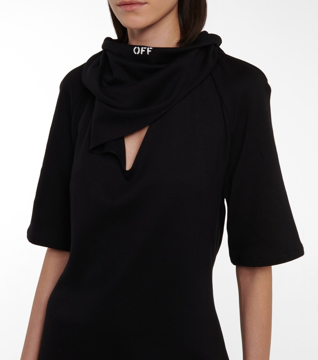 Minikleid aus Baumwoll-Jersey | Off-White