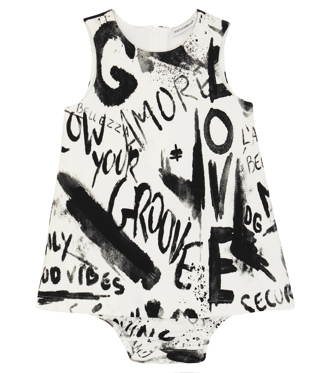Bebé - vestido y braga en mezcla de algodón | Dolce&Gabbana Kids
