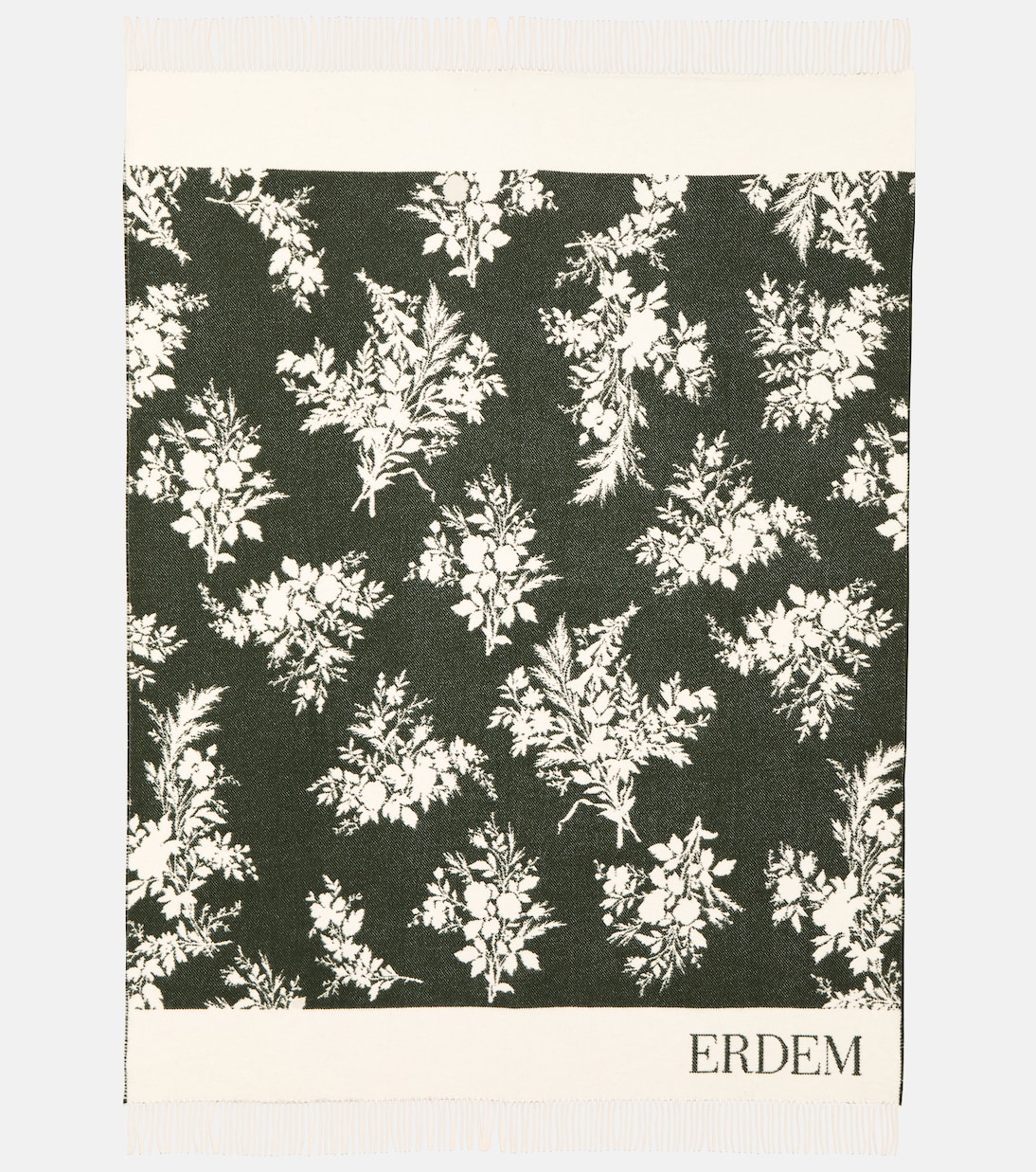 Floral wool and cashmere throw | Erdem