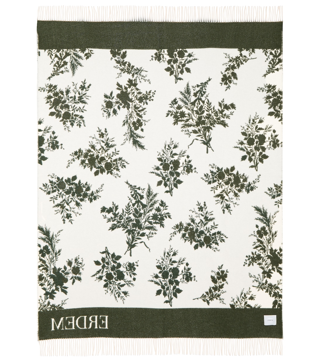 Floral wool and cashmere throw | Erdem